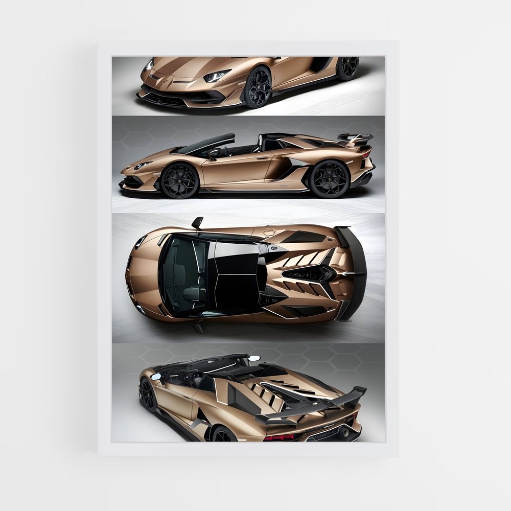 Poster Aventador SVJ Roadster – affiche Lamborghini (vue 3)